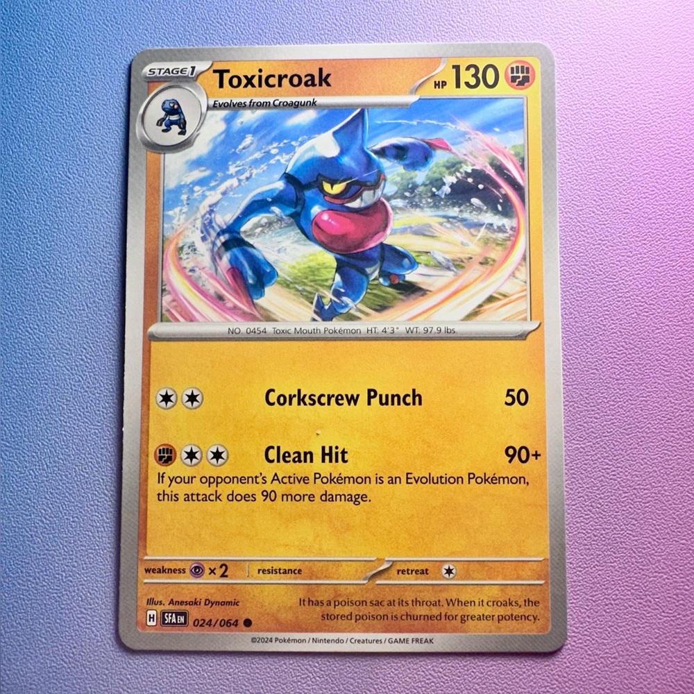 toxicroak - 024/064 (common) — pokemon: shrouded fable